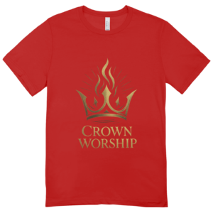 Crown Worship T-shirts - Small, Red